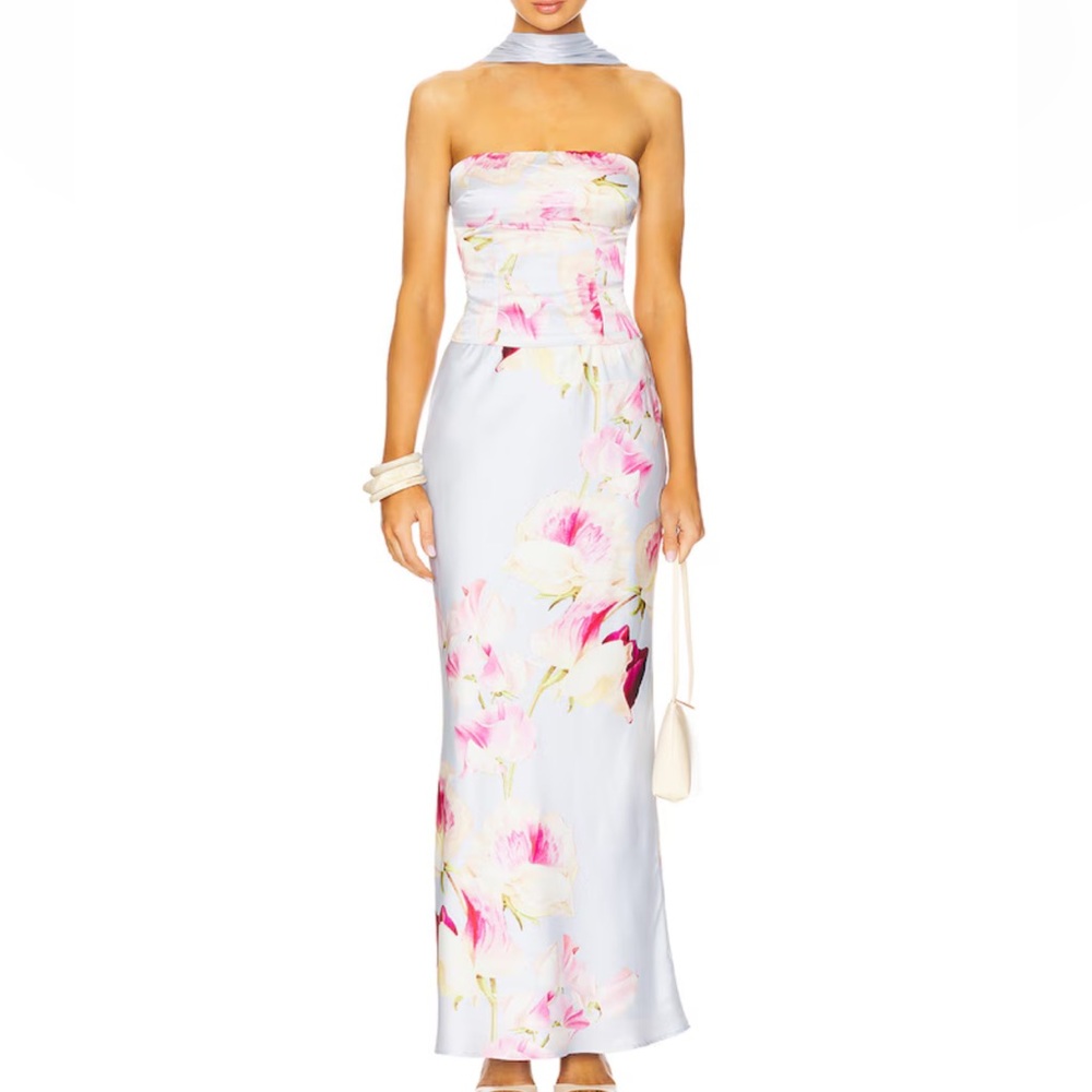 Runaway the label verity maxi skirt and top